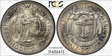 1936 50C Rhode Island MS66