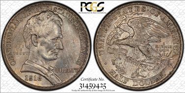 1918 50C Lincoln-Illinois MS65