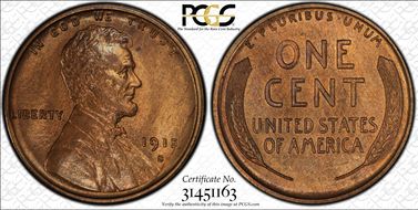 1915-S 1C MS63RB