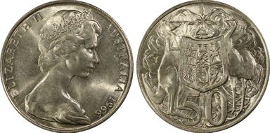 1966 50C KM-67  Ag MS64