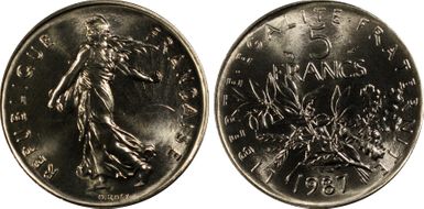 1987 5 Fr Gad-771 MS69