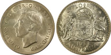 1938(m) Florin KM-40  Ag MS63