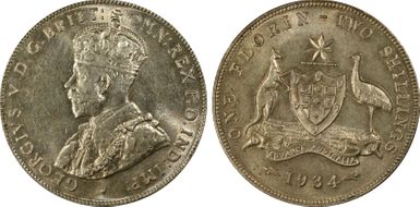 1934(m) Florin MS62
