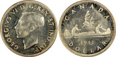 1947 S$1 Pointed 7 SP65