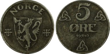 1945 5 Øre VF35