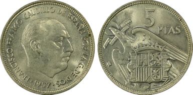 1957 5 Pta (1960) MS63