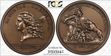 (1776) Medal Libertas Americana AE 2006 Restrike MS64