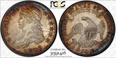 1809 50C Overton 107a III Edge XF40