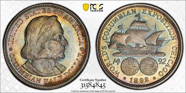 1892 50C Columbian MS64