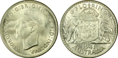 1941(m) Florin KM-40  Ag MS63