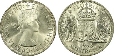 1958(m) Florin KM-60 Ag MS65