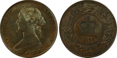 1864 1C Tall 6 MS62BN