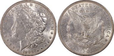 1888-O $1 Doubled Die Obverse AU58