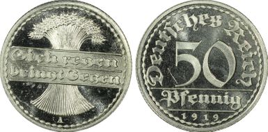 1919-A 50 Pfg J-301 PR66DCAM