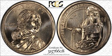 2014-D $1 Native American Position B MS67