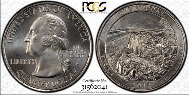 2014-P 25C Shenandoah NP MS67