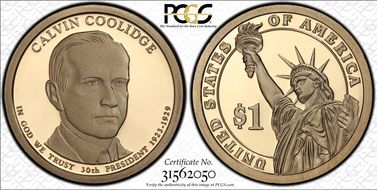 2014-S $1 Calvin Coolidge PR70DCAM