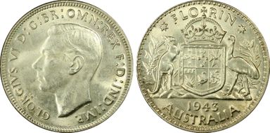 1943(m) Florin KM-40  Ag MS62