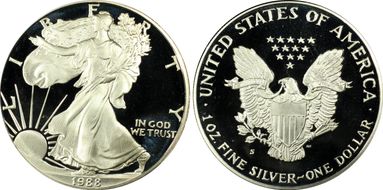 1988-S $1 Silver Eagle PR69DCAM
