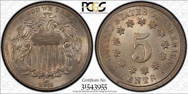 1868 5C Rev of 1868, FS-903 MS64