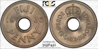 1936 1D Edward VIII MS65