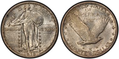1919-S 25C MS61