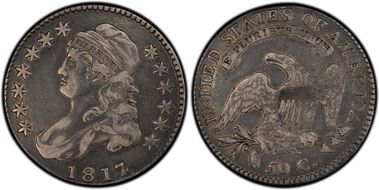 1817/4 50C Overton 102 VF35