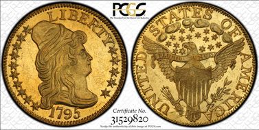 1795 $5 BD-15, Large Eagle MS64