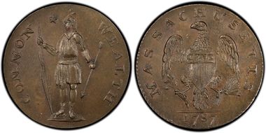 1787 Cent Massachusetts MS62BN