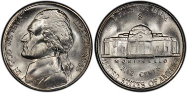 1945-S 5C MS67FS