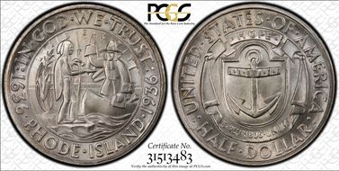 1936-S 50C Rhode Island MS66