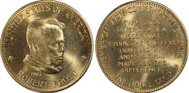 1983 AV Medal Robert Frost MS68