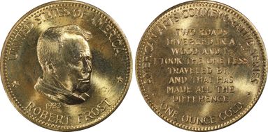 1983 AV Medal Robert Frost MS68