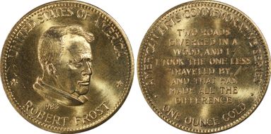 1983 AV Medal Robert Frost MS67