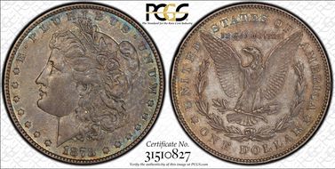 1878 7TF $1 VAM 123 AU55