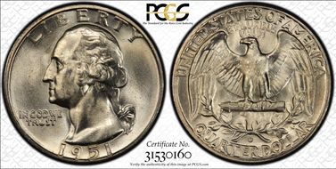 1951-D 25C DDO, FS-101 MS64