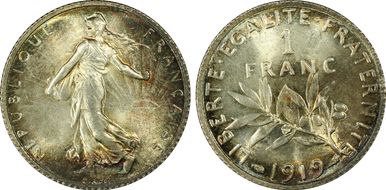 1919 1 Fr Gad-467 F-217 MS65