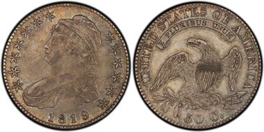 1819 50C Overton 112 AU53