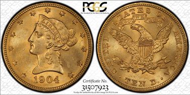 1904 $10 MS64
