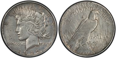 1922-D $1 VAM 1M Obv Die CUD N1