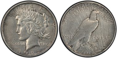 1922-D $1 VAM-14A, Retained Die Break N1