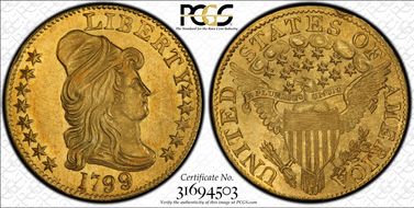 1799 $5 BD-5 MS63+