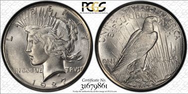 1927 $1 MS65