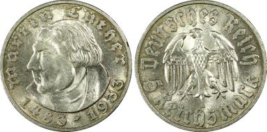 1933-A 5 Mk Luther J-353 MS62