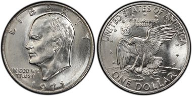 1971-D $1 "Friendly Eagle" FS-901 Type 1 Reverse MS65