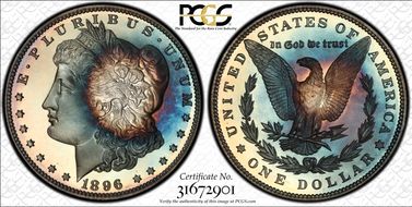 1896 $1 PR69CAM