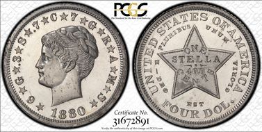 1880 $4 J-1662 Stella PR64