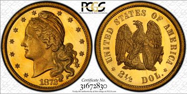 1872 $2.50 J-1230 PR67DCAM