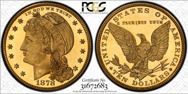 1878 $10 J-1579 PR65+ DCAM