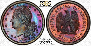 1872 $2.50 J-1231 PR67RB